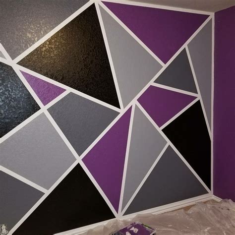 Geometric Accent Wall Came Out Great Wall Paint Patterns Geometric