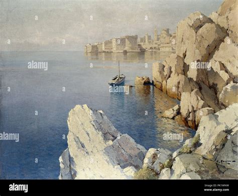 Hanzen Alexei Vasilievich View Of A Harbour Dubrovnik Stock Photo Alamy