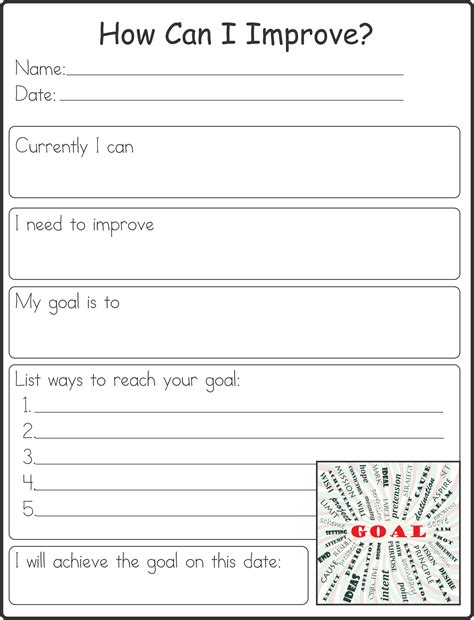 It's important to choose memory targets that are personal, functional, and perhaps most importantly, won't change. Self Improvement Worksheet - Your Therapy Source
