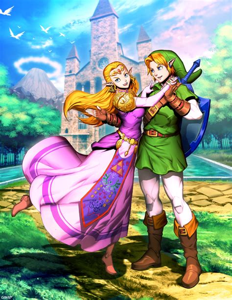 Link And Zelda Ocarina Of Time By Genzoman On Deviantart
