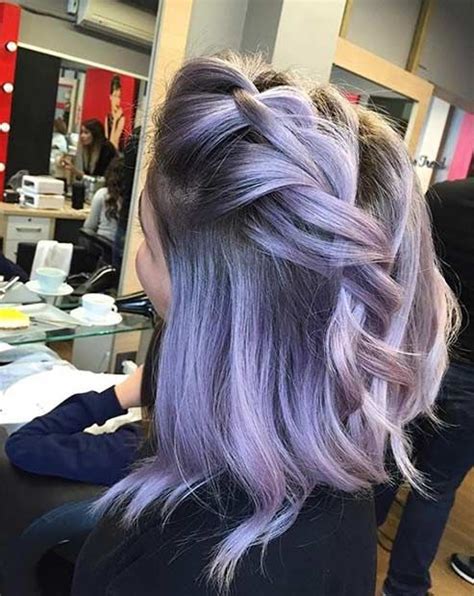 25 Beautiful Lavender Hair Color Ideas Stayglam Dark Roots Hair