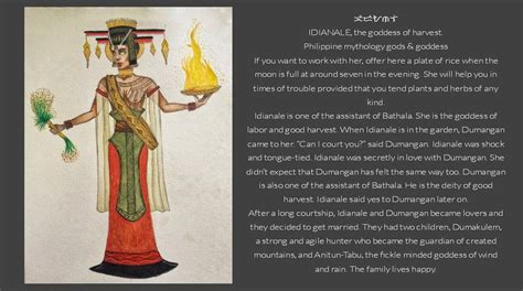 ᜁ̊ᜇ̊ᜀᜈᜎᜒ Idianale The Goddess Of Harvest Philippine Mythology Gods And Goddess Philippine