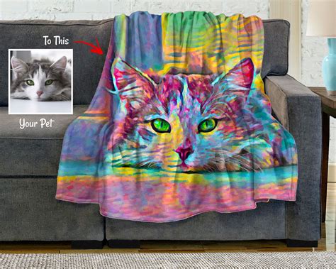 I was able to get a chicken printed on one of them too! Custom Cat Photo Blanket, Personalized Pet Picture Blanket ...