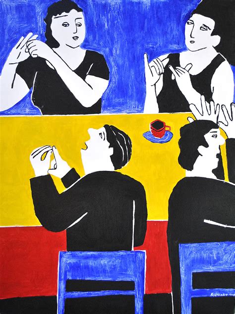 Nancy Rourke Paintings — Deaf Culture Deafhood Table