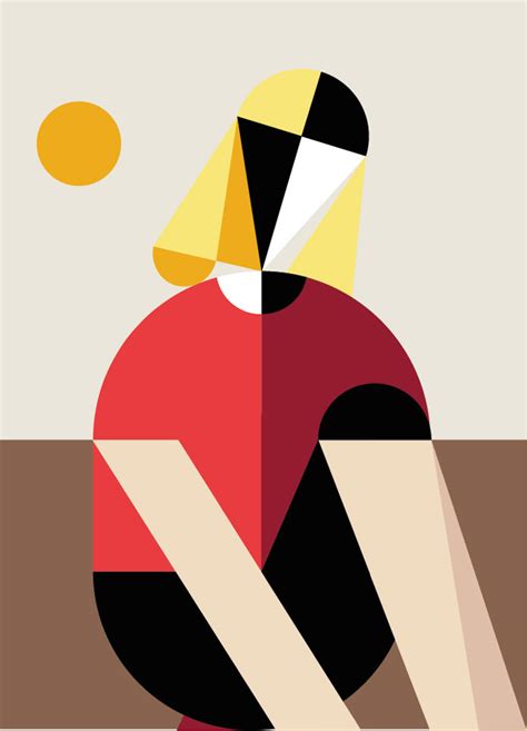 Geometric Illustrations By Creanet Geometric Poster Illustration