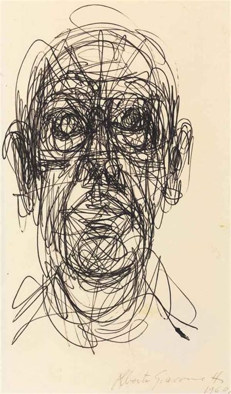 Alberto Giacometti 1901 1966 Tête Dhomme 20th Century Drawings