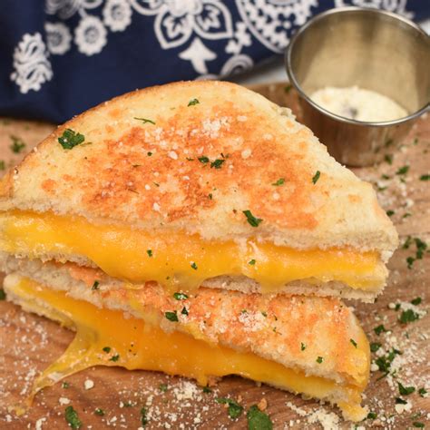Parmesan Crusted Grilled Cheese Sandwich Little Dairy On