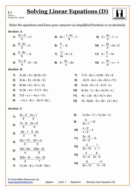 Students, teachers, parents, and everyone can find solutions to their math problems instantly. Math Worksheet For Grade 7 Pre Algebra | Algebra ...