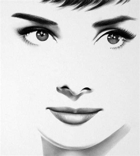 Audrey Hepburn Pencil Drawing Portrait Classic Hollywood Etsy In 2020