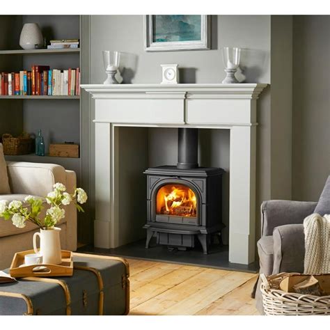 Pembroke 36 Wooden Fireplace Mantel Grey Lacquered