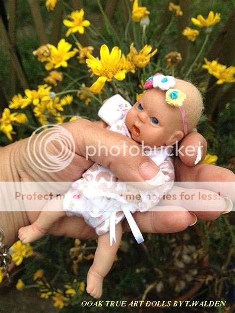 Ooak Cute Realistic Baby Girl Poseable Mini Sculpt Art Doll By T