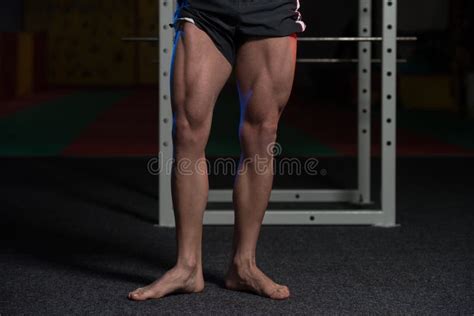 Close Up Bodybuilders Legs Ready Competitive Sport Stock Photos Free