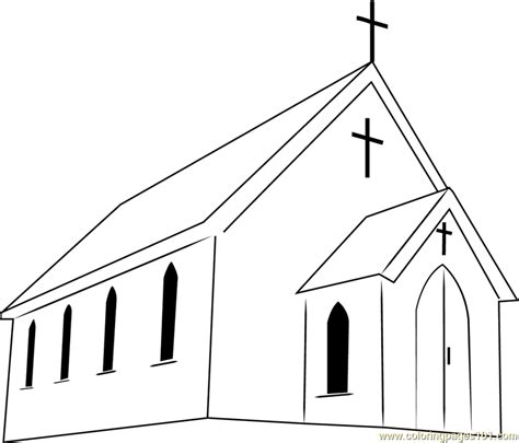 Church Coloring Pages To Download And Print Sketch Coloring Page
