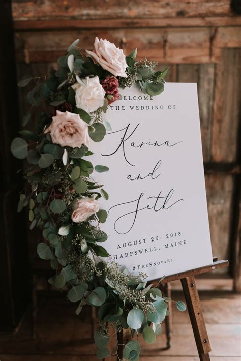 How To Make A Beautiful Wedding Welcome Sign With Flowers
