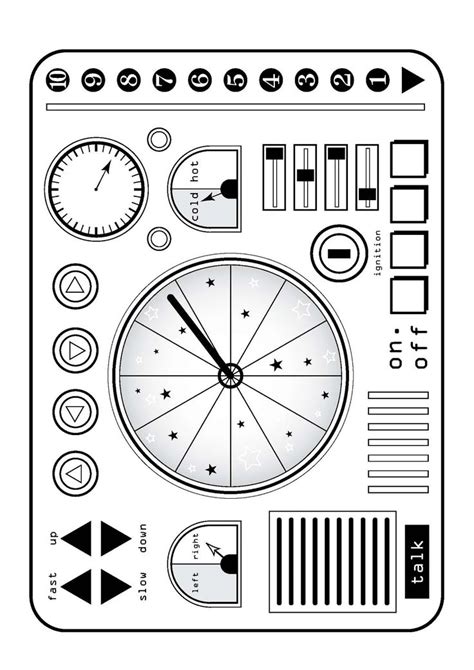 Free Printable Spaceship Control Panel