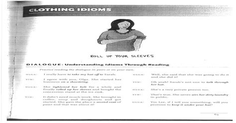 Clothing Idioms Pdf Document