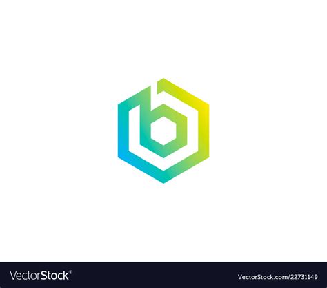 Hexagon Letter B Logo Icon Design Royalty Free Vector Image