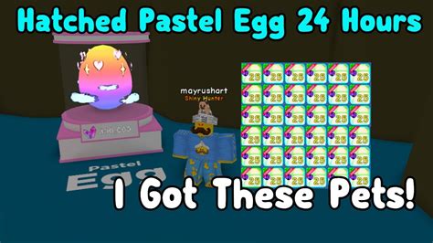 Hatched Pastel Egg For 24 Hours And I Got These Pets Part 8 Bubble