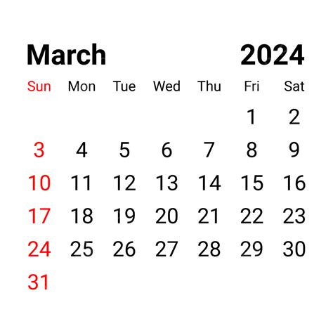 Calendário De Março De 2024 Png Março De 2024 2024 Calendário 2024