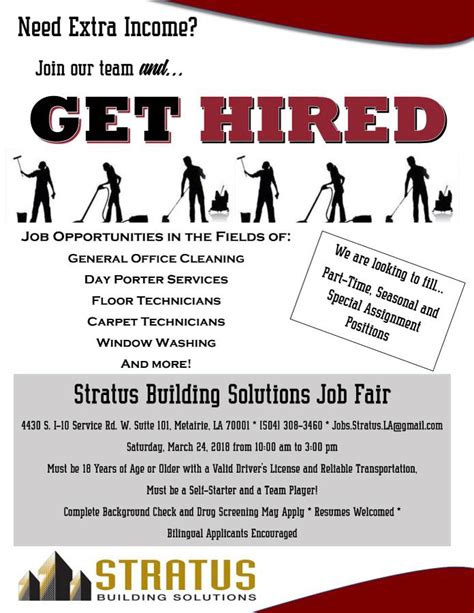 The largest event traders fair in malaysia: New Orleans Janitorial Job Fair 3/24 | Stratus Building ...