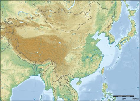 A Geographical Map Of China United States Map