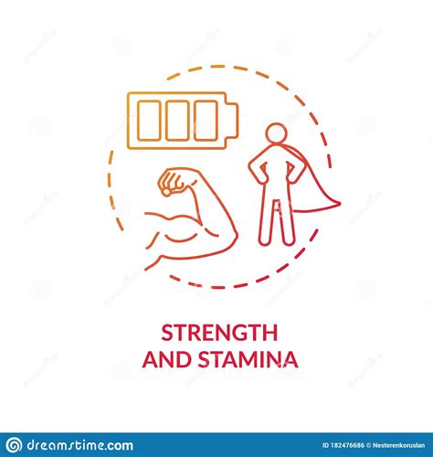 Strength And Stamina Red Concept Icon Stock Vector Illustration Of