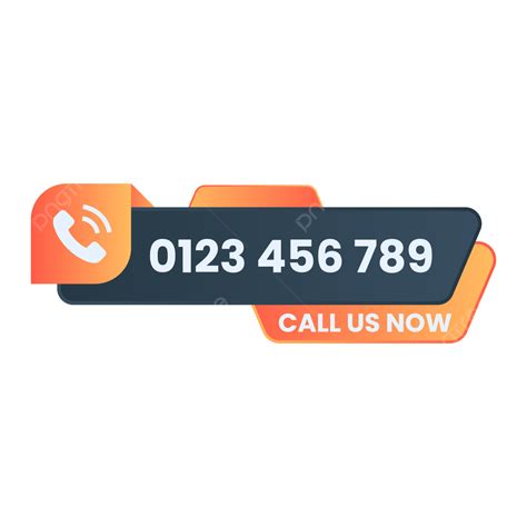 Call Us Now Button Sign With Your Number Text Box Vector Call Us Now