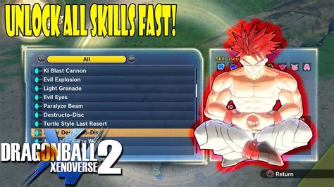 Xenoverse 2 How To Unlock All Skills In The Game In 1 Day Fastest Way