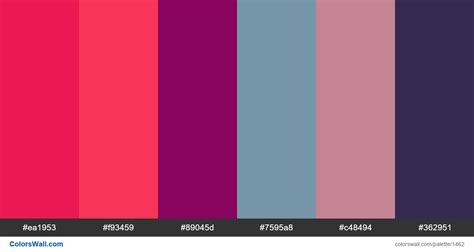 Bright Colors Palette Ea1953 F93459 89045d Colorswall