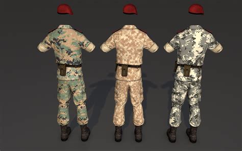3d Model Military Soldier Uniform Pack Turbosquid 1590514