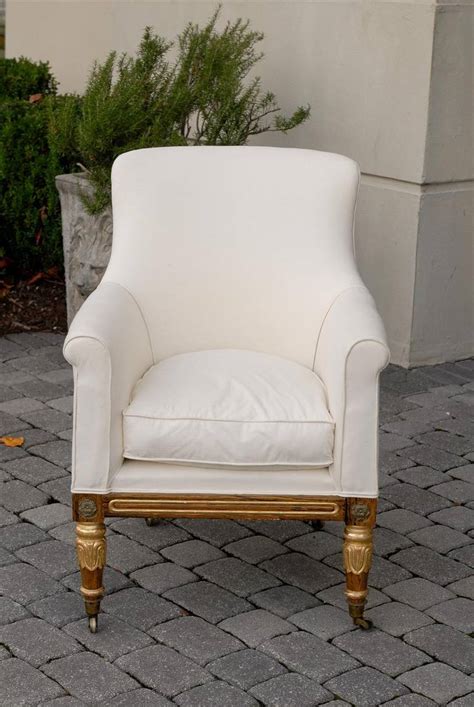 In fact, you can also customize the legs and casters, so you can make it uniquely. English Regency Upholstered Armchair with Painted and Gilt ...