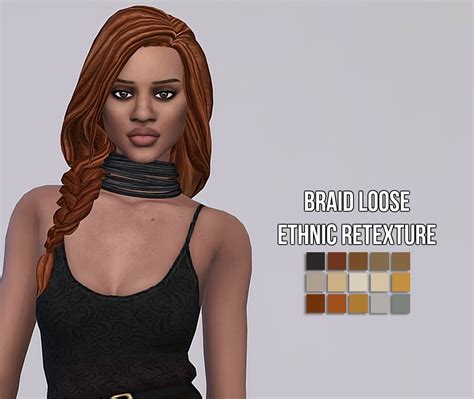 Simsworkshop Braid Loose Ethnic Hair Retextured By Maimouth Sims 4 Hairs