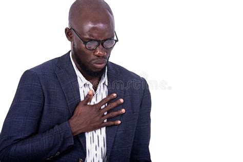 Adult Businessman Suffering From Severe Chest Pain Stock Image Image