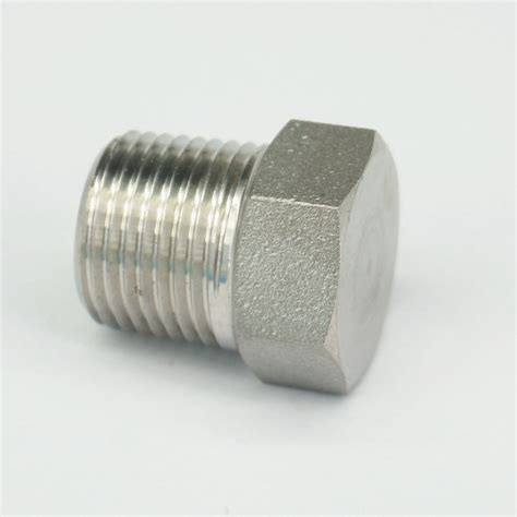 18 2 Npt Male 304 Stainless Steel Hex Head Plug Forged Pipe Fitting