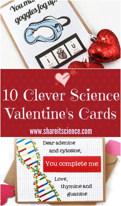 Share It Science 10 Clever Science Valentines Cards