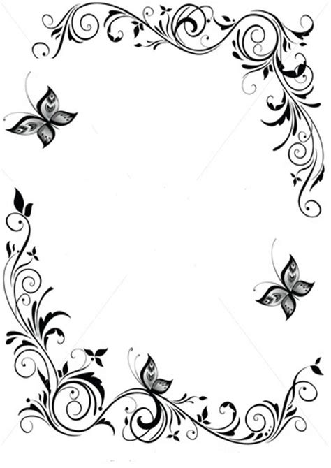 Black Butterfly Border