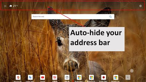Auto Hide Your Address Bar Of Microsoft Edge Youtube