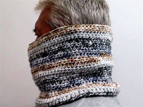 crochet scarf, crochet cowl, crochet chunky scarf, man and woman crochet scarf, Handmade crochet ...