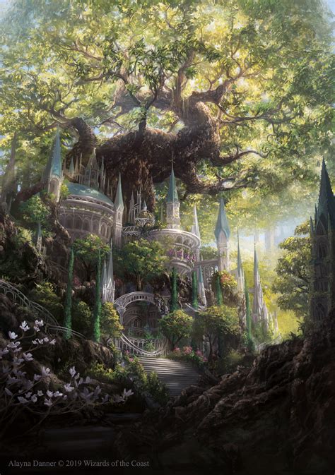 Mtg Temple Garden Alayna Lemmer Danner Fantasy Landscape Fantasy