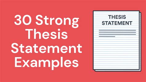 30 Strong Thesis Statement Examples For Your Research Paper