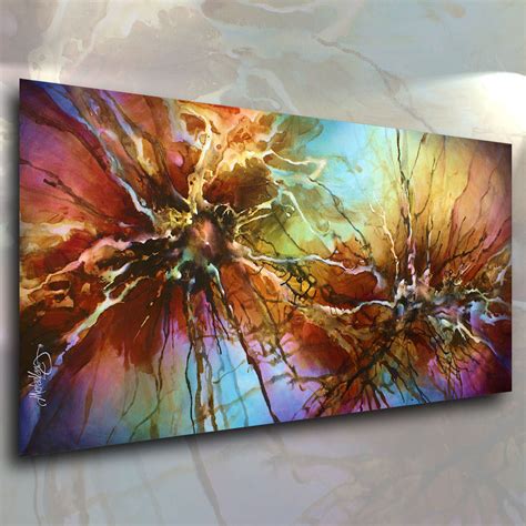 Mix Lang Expressionist Fluid Art Giclee Canvas Print Modern Painting