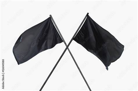 Black Flags Crossed Stock Photo Adobe Stock