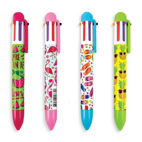 Summer Fun 6 Click Multi Color Pen Multi Color Pen Girl School