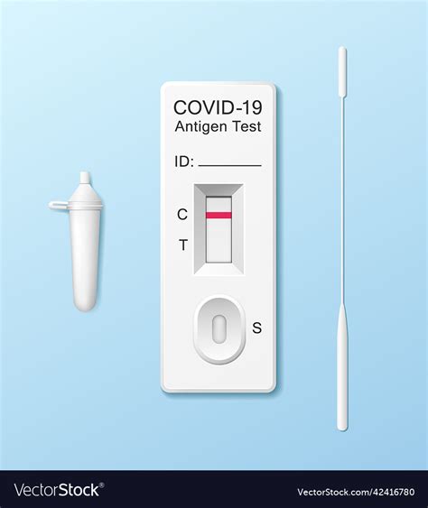 Covid 19 Antigen Testing Kits Royalty Free Vector Image