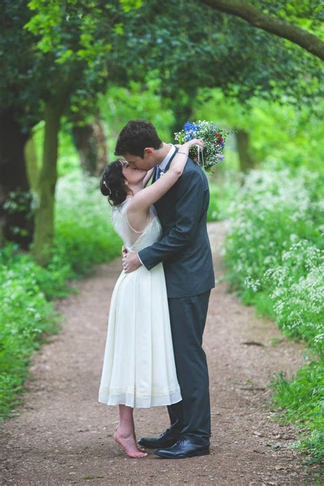 Wedding Photography Short Bride Tall Groom Wood