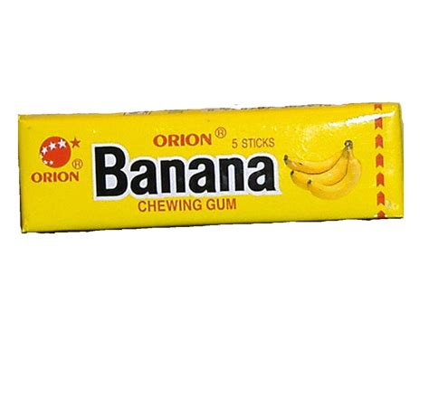 ባናና ማስቲካ 10 ፓኮ እያንዳንዱ 5 ያለው Banana Chewing Gum 10 Pack Each Has 5 Gums