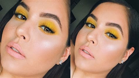 Fun Summer Colorful Yellow Makeup Tutorial Nelly Toledo Youtube