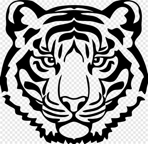 Tiger Tiger Face Black Tiger Face Vector Tiger Wildlife Rough