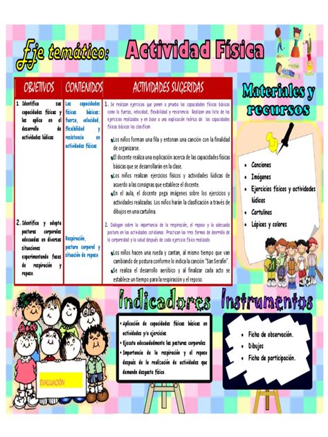 Actividades Sugeridas Para Trabajar La Actividad Física En Las Escuelas