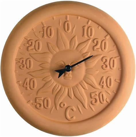 Terracotta 30cm Centigrade Thermometer Amazon Co Uk Garden Outdoors